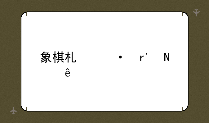 象棋术语有哪些