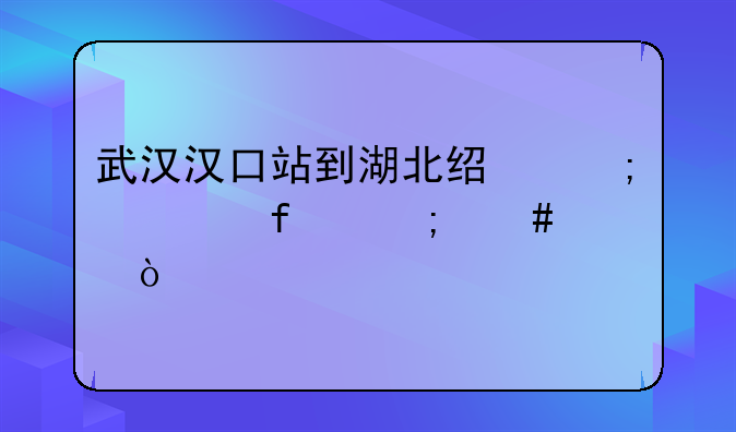 武汉汉口站到湖北经济学院怎么走？